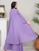 Top Fashion Plus Size Loose Casual Dresses maxi pleated dress Woman Plain Evening Dresses