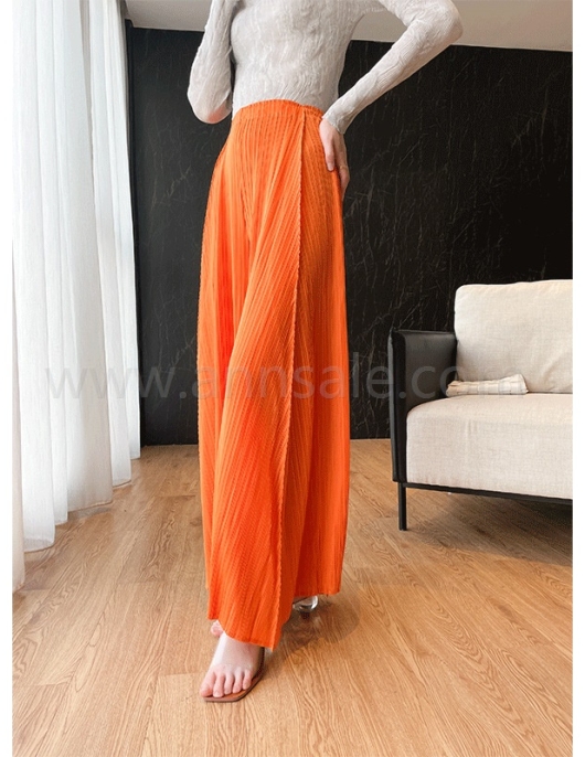 High Quality Miyake Pleated Pants Women's Loose High Waist Elastic Comfortable Women's Casual Pants