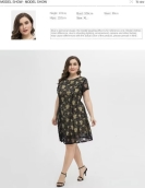 Elegant Plus-Size Dress for Chubby Sisters with Round Neck Slimming Style