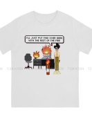 The It Crowd The Fire T Shirt Vintage Alternative Men's Tshirt Oversized O-Neck Streetwear