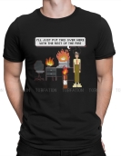 The It Crowd The Fire T Shirt Vintage Alternative Men's Tshirt Oversized O-Neck Streetwear