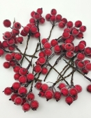 (10 Police Station/Pack) 4 * 7cm Christmas Berry Flowle Crystal Berry Imitation FRUIT XMAS TREELATION WREATION WREATH