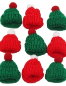 (10 Pieces/Pack) 4 Small 6cm MINI Christmas Knitted Hat Plush Yarn Finger Christmas decoration holiday handmadmadmadmadmadmade