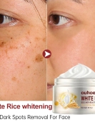 White Rice Face WHITENING CREAM Remove Darks Fade Freckle Melanin Anti Wrinkle Aging Moisturizing Brid Care New