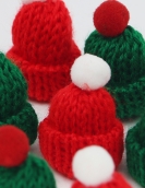 (10 Pieces/Pack) 4 Small 6cm MINI Christmas Knitted Hat Plush Yarn Finger Christmas decoration holiday handmadmadmadmadmadmade